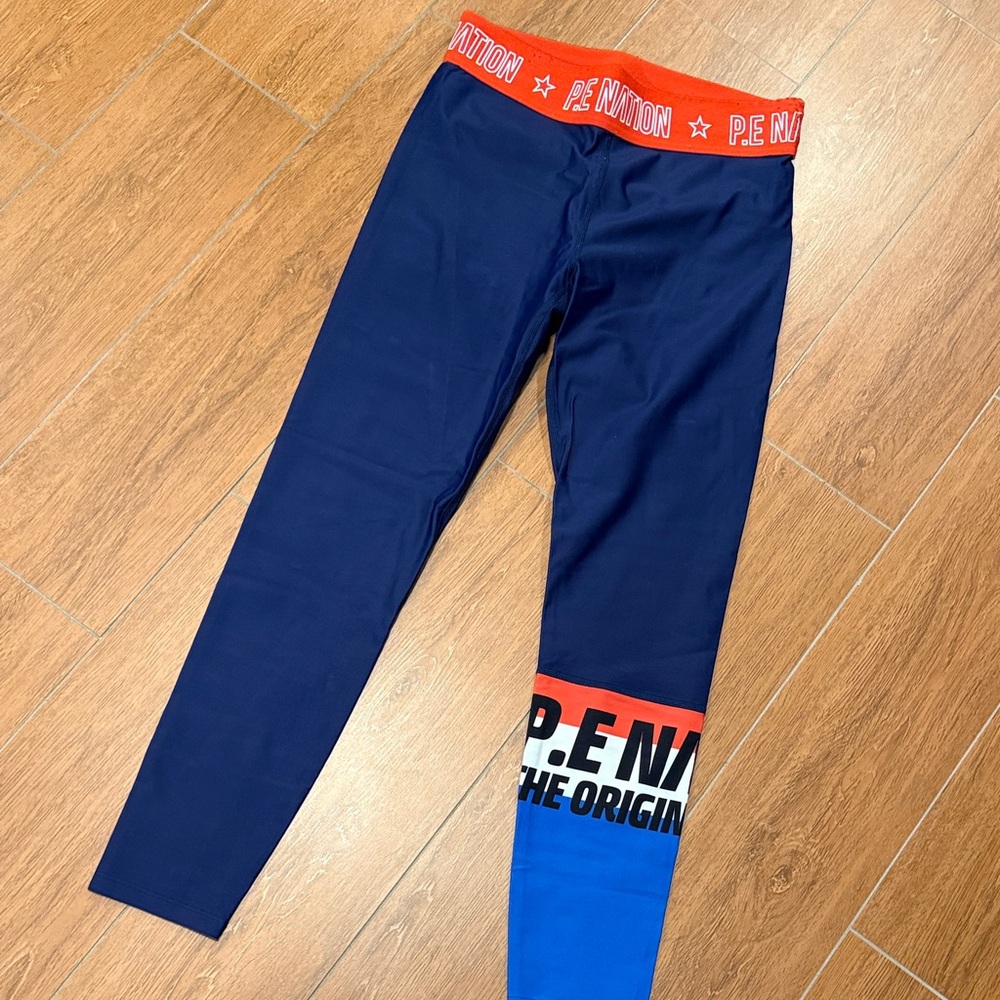 P.E Nation Kids Leggings in Navy and Red